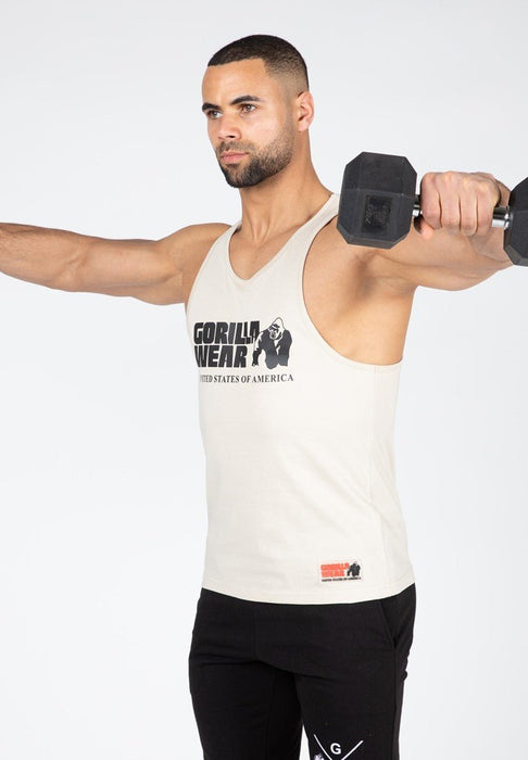 Gorilla Wear Classic Tank Top Beige - Medium - Tank Top at MySupplementShop by Gorilla Wear