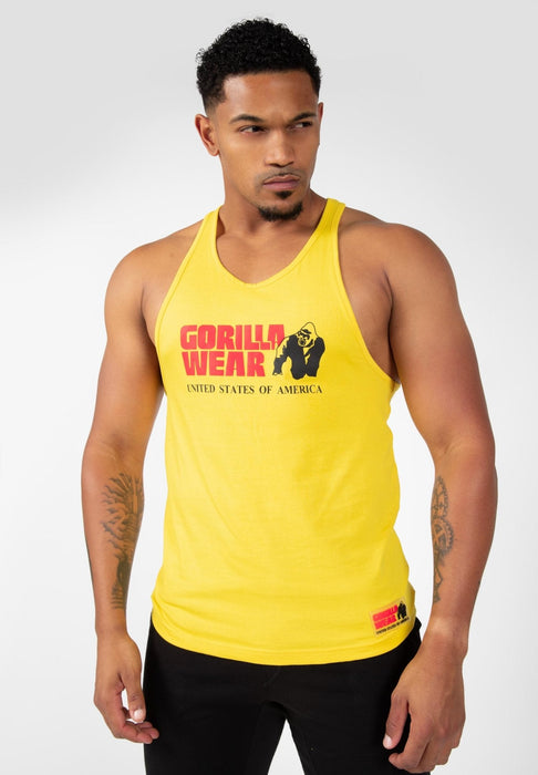 Gorilla Wear Classic Tank Top - Yellow - Large - Tank Top at MySupplementShop by Gorilla Wear