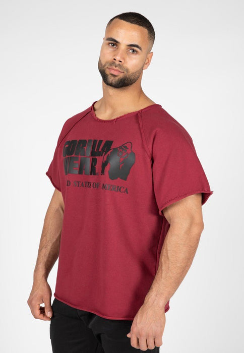 Gorilla Wear Classic Workout Top Burgundy Red - XXL/XXXL - Workout Top at MySupplementShop by Gorilla Wear