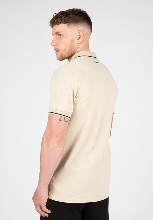 Gorilla Wear Delano Polo Beige/Black - Large - Polo at MySupplementShop by Gorilla Wear