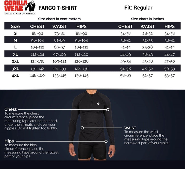 Gorilla Wear Fargo T-Shirt - Black - T-Shirt at MySupplementShop by Gorilla Wear