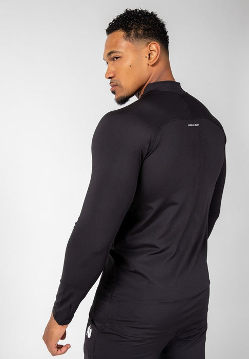 Gorilla Wear Hamilton Hybrid Long Sleeve - Black - Long Sleeve at MySupplementShop by Gorilla Wear