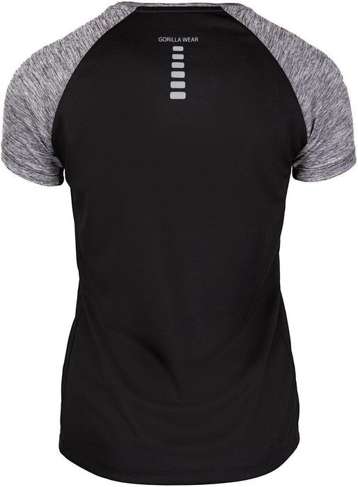 Gorilla Wear Monetta Performance T-Shirt - Grey Melange/Black - Medium - T-Shirt at MySupplementShop by Gorilla Wear