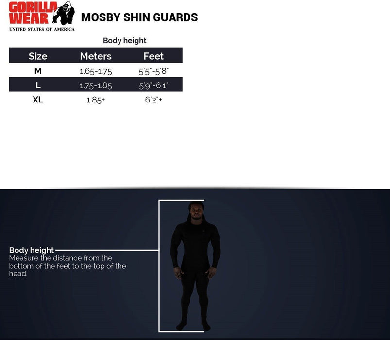 Gorilla Wear Mosby Shin Guards - Black - Shin Guards at MySupplementShop by Gorilla Wear