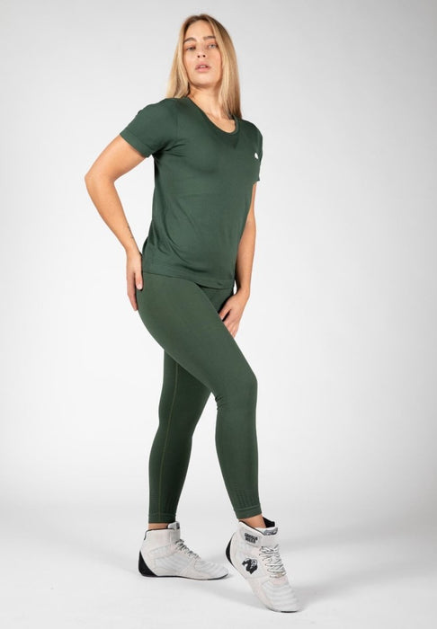 Gorilla Wear Neiro Seamless Leggings - Army Green - Leggings at MySupplementShop by Gorilla Wear