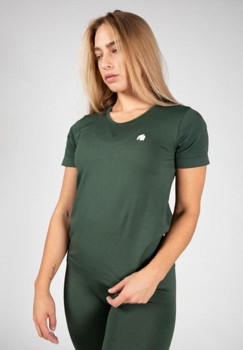 Gorilla Wear Neiro Seamless T-Shirt - Army Green - T-Shirt at MySupplementShop by Gorilla Wear