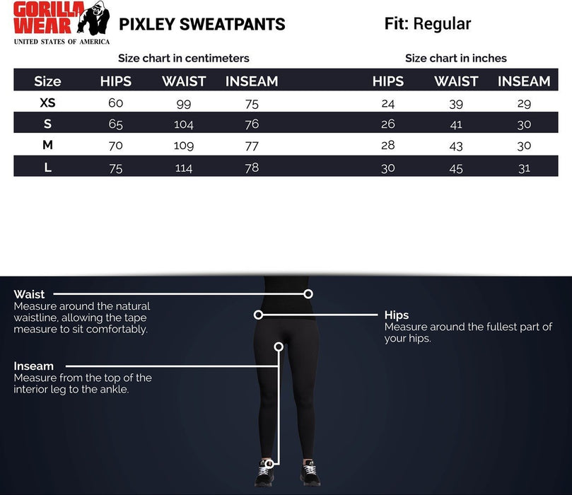 Gorilla Wear Pixley Sweatpants - Black - XS - Sweatpants at MySupplementShop by Gorilla Wear