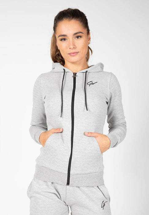 Gorilla Wear Pixley Zipped Hoodie - Grey - Hoodie at MySupplementShop by Gorilla Wear