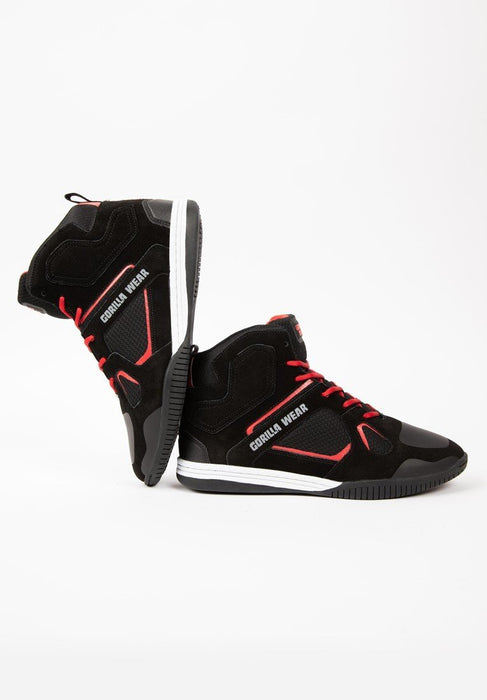 Gorilla Wear Troy High Tops - Black/Red - High Tops at MySupplementShop by Gorilla Wear