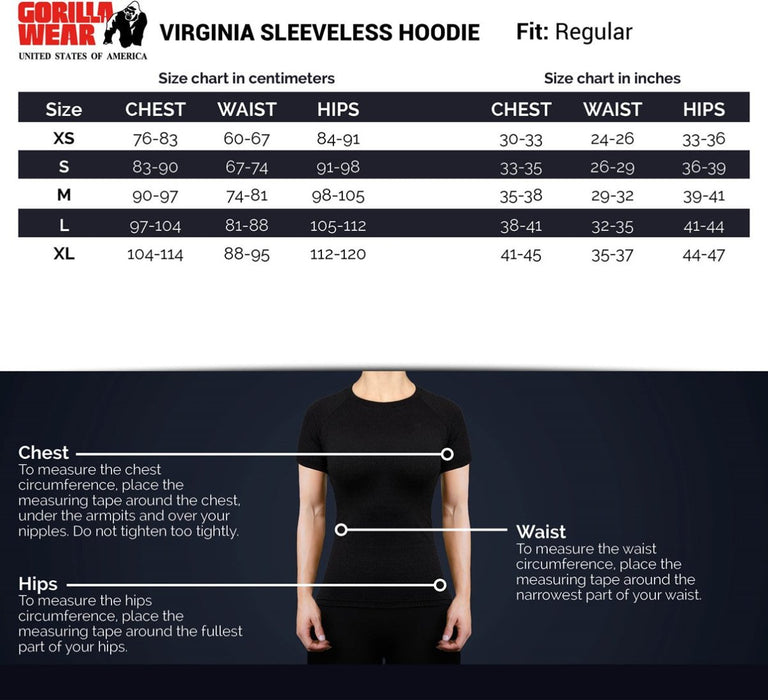 Gorilla Wear Virginia Sleeveless Hoodie Fuchsia - Sleeveless Hoodie at MySupplementShop by Gorilla Wear