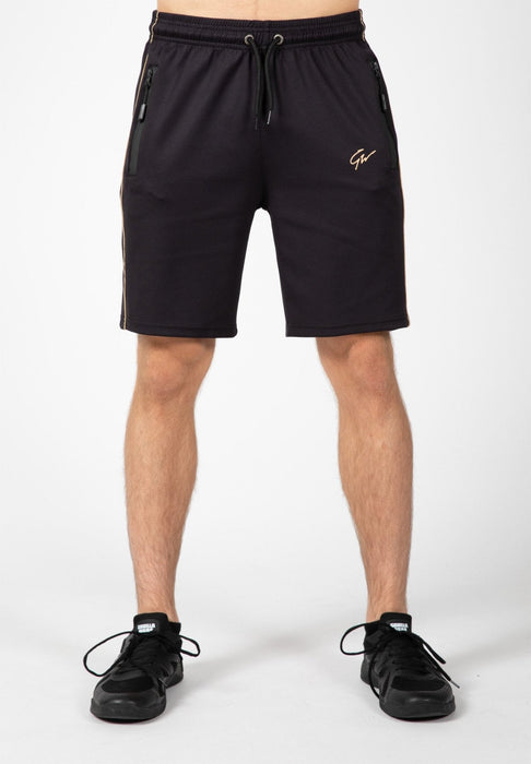 Gorilla Wear Wenden Track Shorts Black/Gold - Track Shorts at MySupplementShop by Gorilla Wear