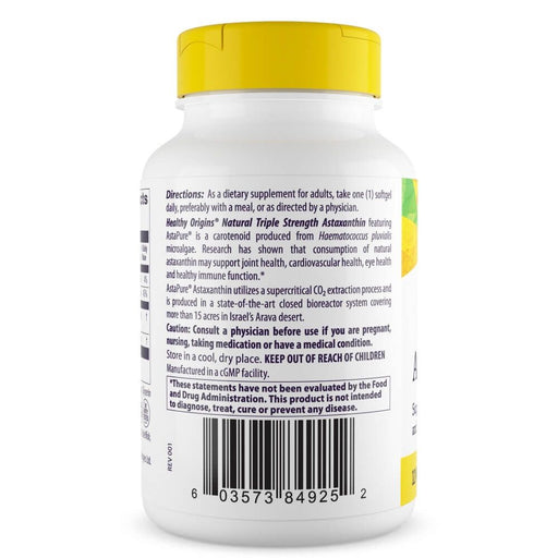 Healthy Origins Astaxanthin 12mg 60 Softgels - Brain & Memory at MySupplementShop by Healthy Origins