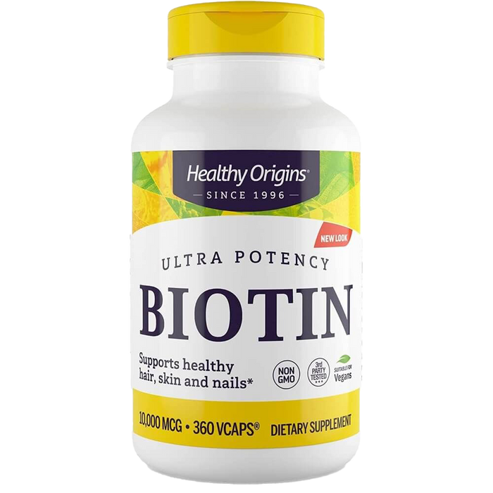 Healthy Origins Biotin 10,000mcg 360 Veggie Capsules