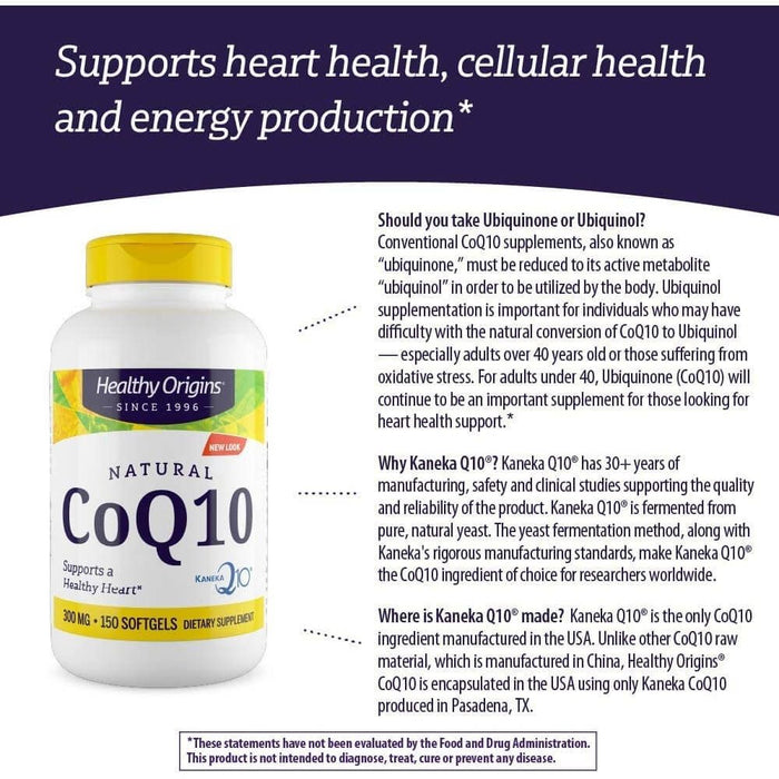 Healthy Origins CoQ10 300mg 60 Softgels - Cellular Health at MySupplementShop by Healthy Origins