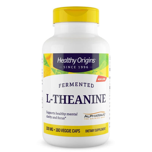 Healthy Origins L-Theanine 100mg 180 Vegetarian Capsules - Brain & Memory at MySupplementShop by Healthy Origins