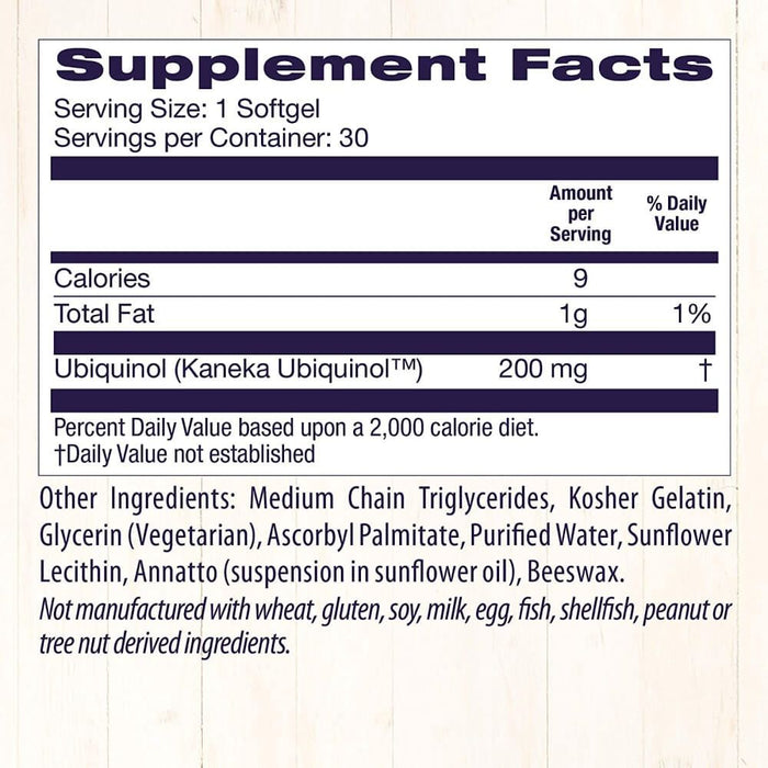 Healthy Origins Ubiquinol 200mg 30 Softgels - Cellular Health at MySupplementShop by Healthy Origins