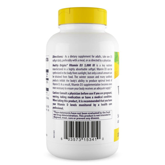 Healthy Origins Vitamin D3 5,000iu 540 Softgels - Immune Support at MySupplementShop by Healthy Origins