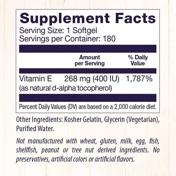 Healthy Origins Vitamin E 400iu 180 Softgels - Skin Care at MySupplementShop by Healthy Origins