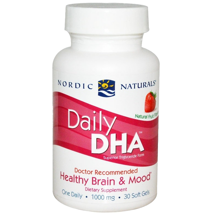 Nordic Naturals Daily DHA, Erdbeere – 30 Kapseln