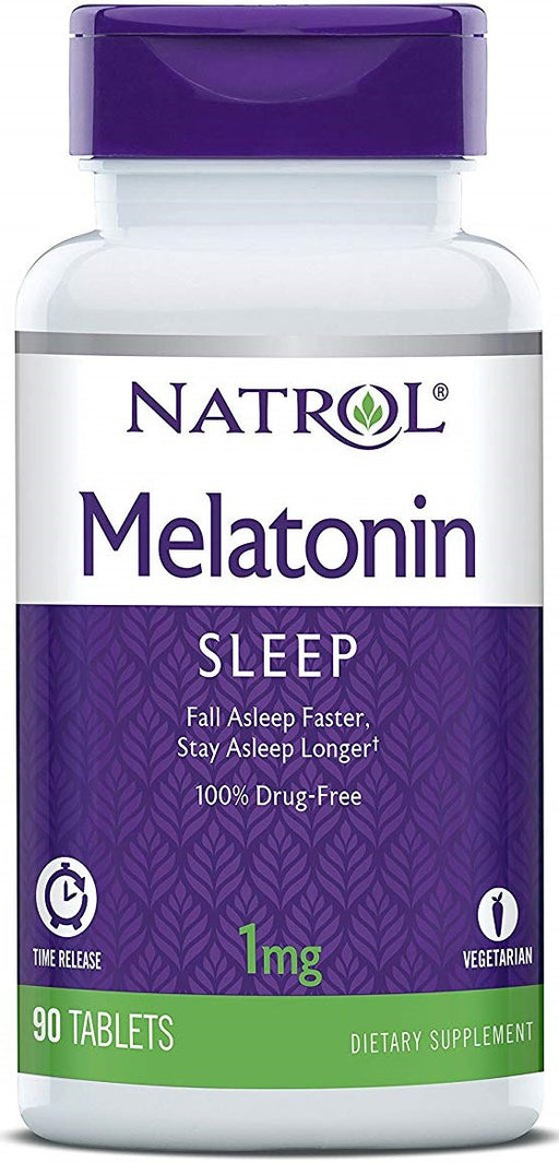 Natrol Melatonin Time Release, 1mg - 90 tabs - Sports Nutrition at MySupplementShop by Natrol