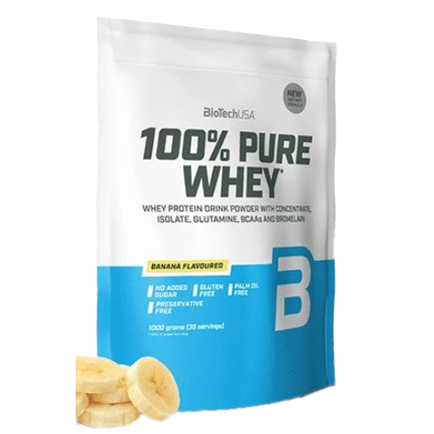 BioTechUSA 100% Pure Whey, Banana - 1000 grams