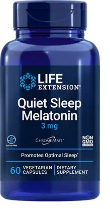 Life Extension Quiet Sleep Melatonin, 3mg 60 vcaps - Sports Supplements at MySupplementShop by Life Extension