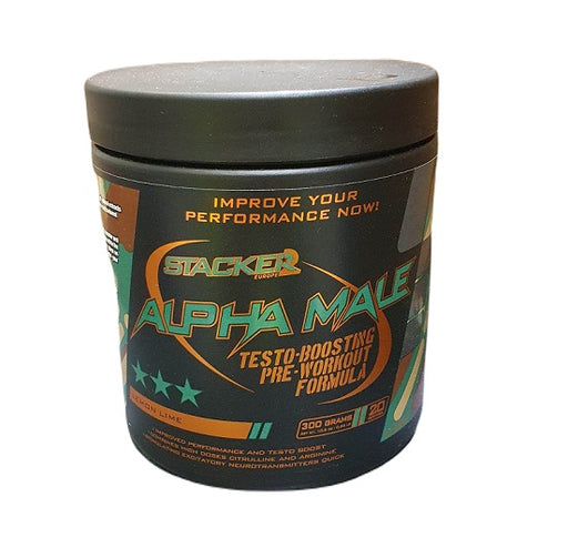 Stacker2 Europe Alpha Male - 300 grams - Lemon Lime - Pre & Post Workout at MySupplementShop by Stacker2 Europe