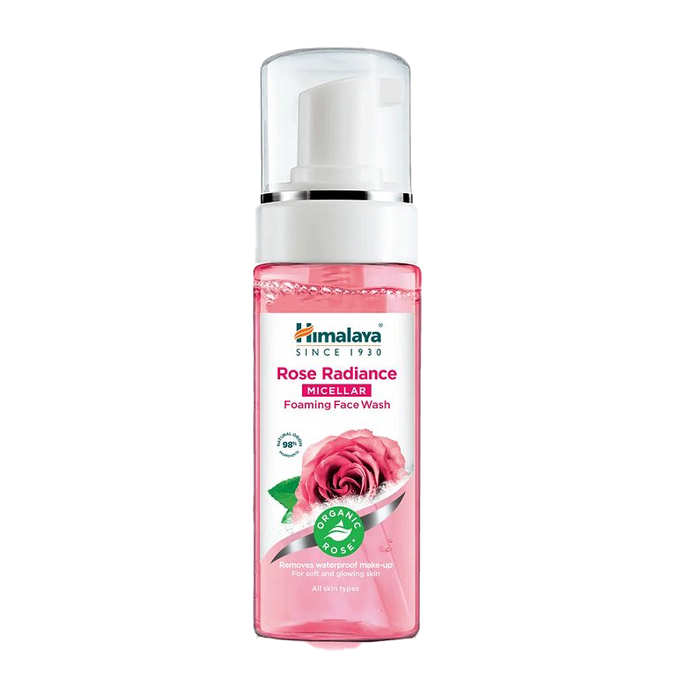 Himalaya Organic Rose Radiance Mizellenschaum-Gesichtswaschmittel – 150 ml.
