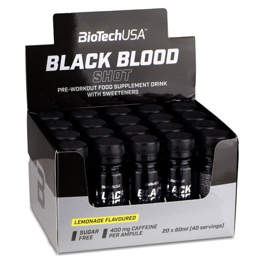 BioTechUSA Black Blood Shot Lemonade 20 x 60 ml. - Pre & Post Workout at MySupplementShop by BioTechUSA