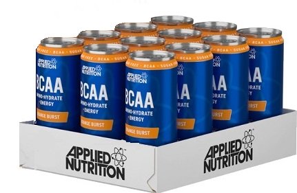 Applied Nutrition BCAA AminoHydrate + Energy Cans Orange Burst  12 x 330 ml. - Amino Acids and BCAAs at MySupplementShop by Applied Nutrition