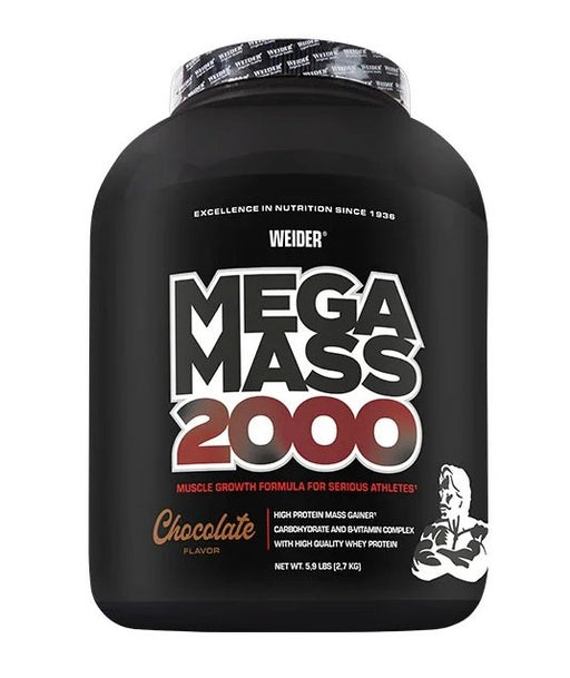 Weider Mega Mass 2000, Chocolate - 2700g - Sports Supplements at MySupplementShop by Weider