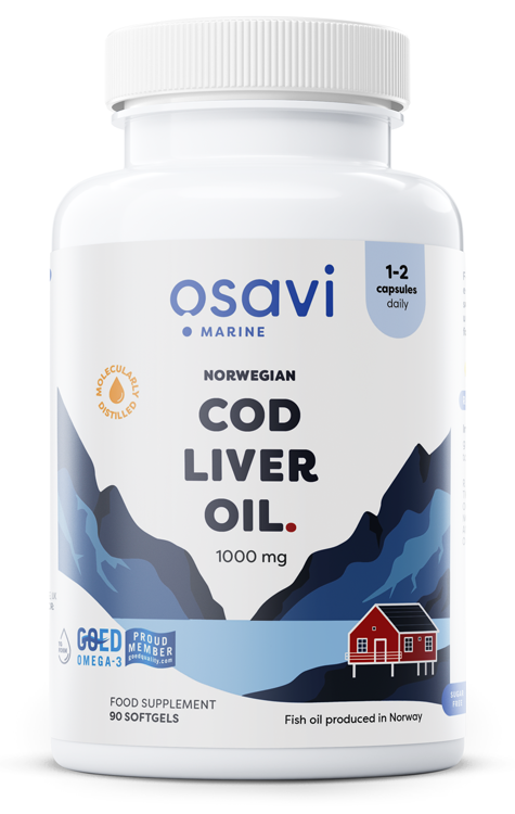 Osavi Norwegian Cod Liver Oil Softgels, 1000mg (Lemon) - 90 softgels - Sports Supplements at MySupplementShop by Osavi