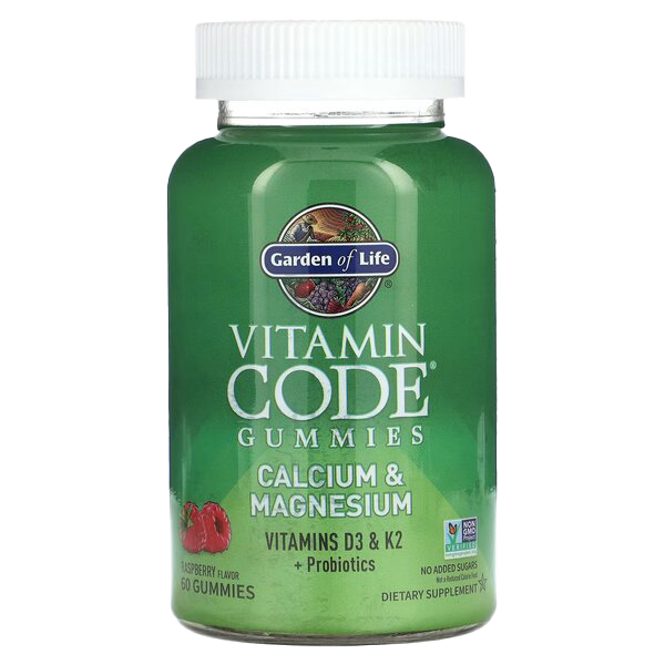 Garden of Life Vitamin Code Calcium & Magnesium Gummies, Raspberry - 60 gummies