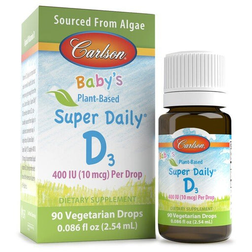 Carlson Labs Baby's Plant-Based Super Daily D3, 400 IU 254 ml - Sports Supplements at MySupplementShop by Carlson Labs