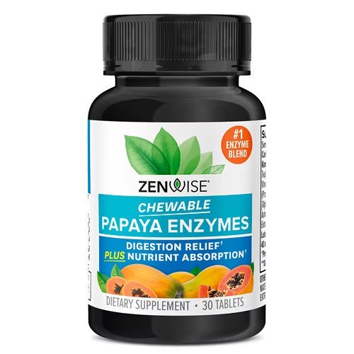 Zenwise Chewable Papaya Enzymes 30 tablets - Digestive Enzyme at MySupplementShop by Zenwise