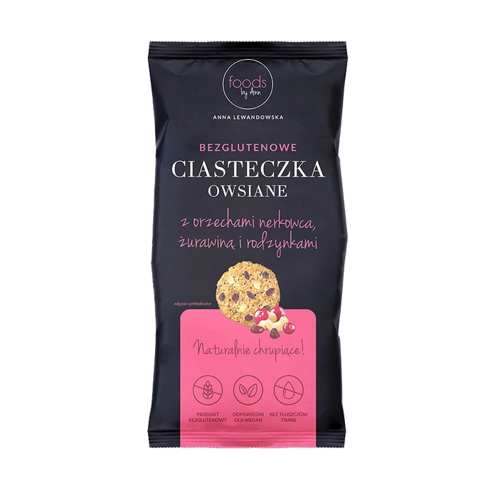 Levann Gluten Free Oat Cookies with Cashews, Cranberries and Raisins - 6 x 100g