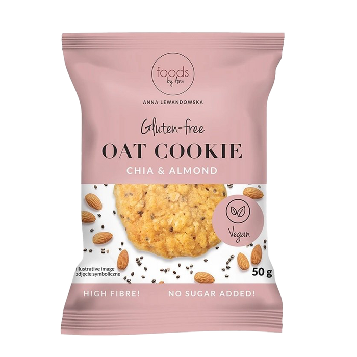 Levann Gluten Free Oat Cookie, Chia & Almonds - 26 x 50g