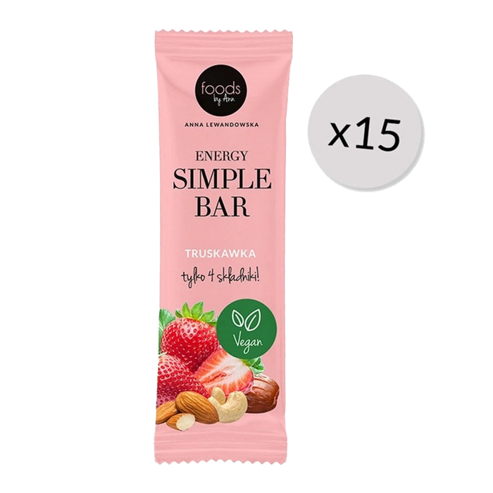 Levann Energy Simple Bar, Strawberry - 15 x 35g