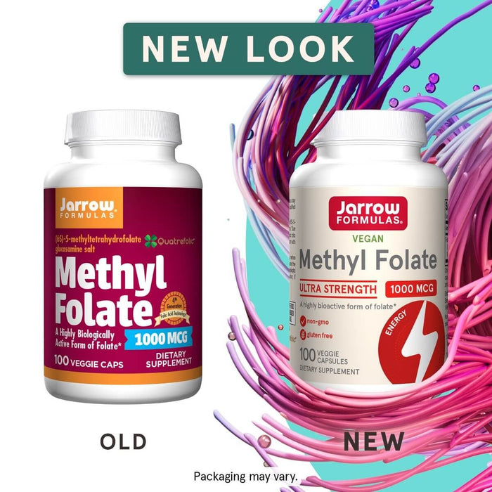 Jarrow Formulas Methyl Folate 1,000mcg 100 Veggie Capsules - Vitamins & Minerals at MySupplementShop by Jarrow Formulas