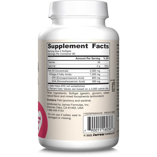 Jarrow Formulas Omega-3 EPA-DHA Balance 600mg 120 Softgels - Joint Support at MySupplementShop by Jarrow Formulas