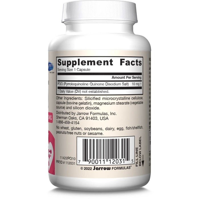 Jarrow Formulas PQQ 10mg 30 Capsules - Brain & Memory at MySupplementShop by Jarrow Formulas