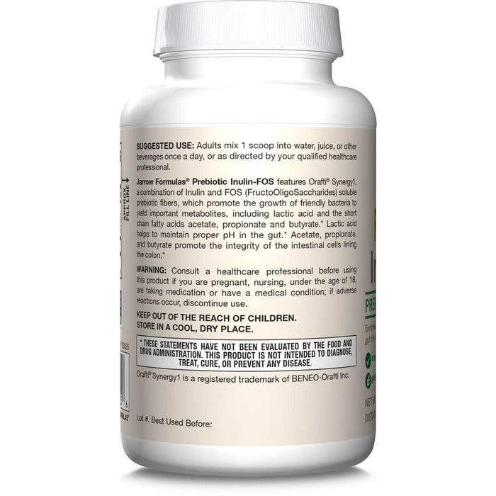 Jarrow Formulas Prebiotic Inulin-FOS 6.3oz (180g) - Health and Wellbeing at MySupplementShop by Jarrow Formulas