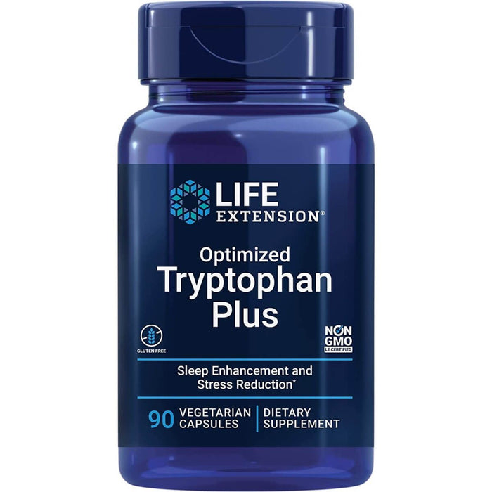 Life Extension Optimized Tryptophan Plus 90 Vegetarian Capsules - Health and Wellbeing at MySupplementShop by Life Extension