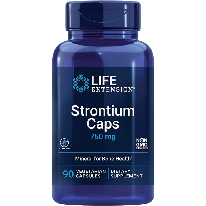 Life Extension Strontium Capsules 750mg 90 Vegetarian Capsules