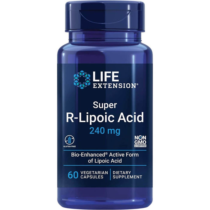 Life Extension Super R-Lipoic Acid 240 mg 60 Vegetarian Capsules - Alpha Lipoic Acid at MySupplementShop by Life Extension