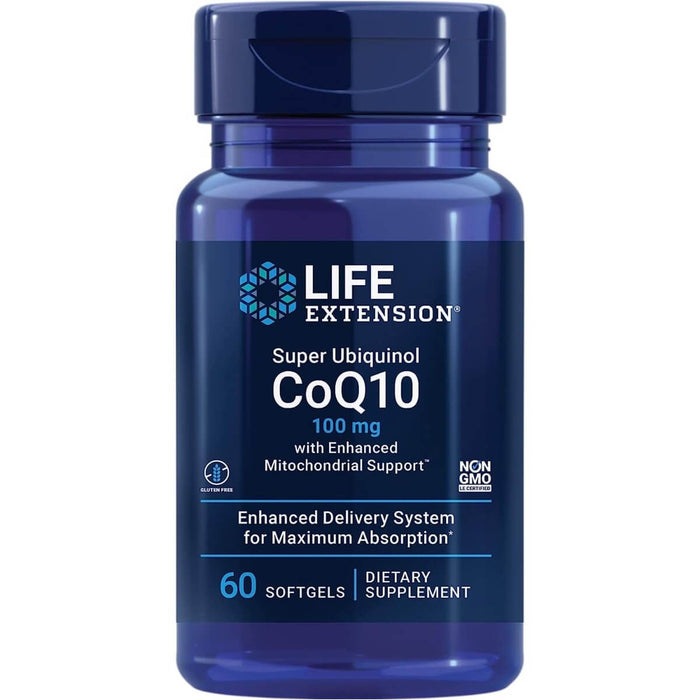 Life Extension Super Ubiquinol CoQ10 with Enhanced Mitochondrial Support 100 mg 60 Softgels - CoEnzyme Q1 at MySupplementShop by Life Extension