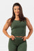 Nebbia Organic Cotton Ribbed Tank Top 414 Dark Green - XS - Tank Top at MySupplementShop by Nebbia