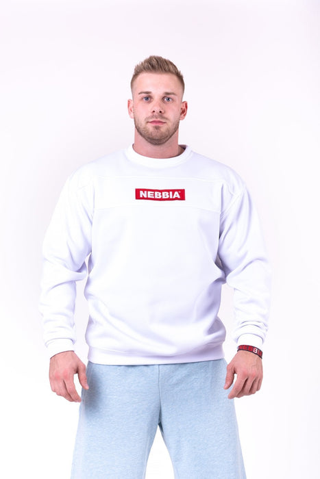 Nebbia Red Label Sweatshirt 148 - White - Sweatshirt at MySupplementShop by Nebbia