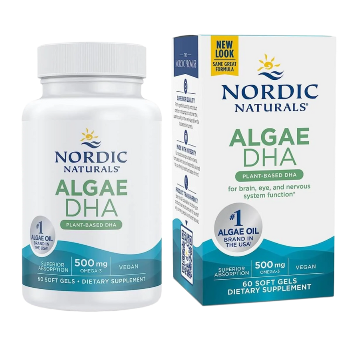 Nordic Naturals Algae DHA, 500 mg – 60 Kapseln