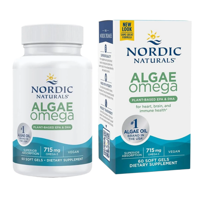 Nordic Naturals Algae Omega, 715 mg Omega 3 – 60 Kapseln